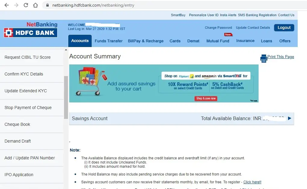 How to Request for HDFC Cheque Book Online?