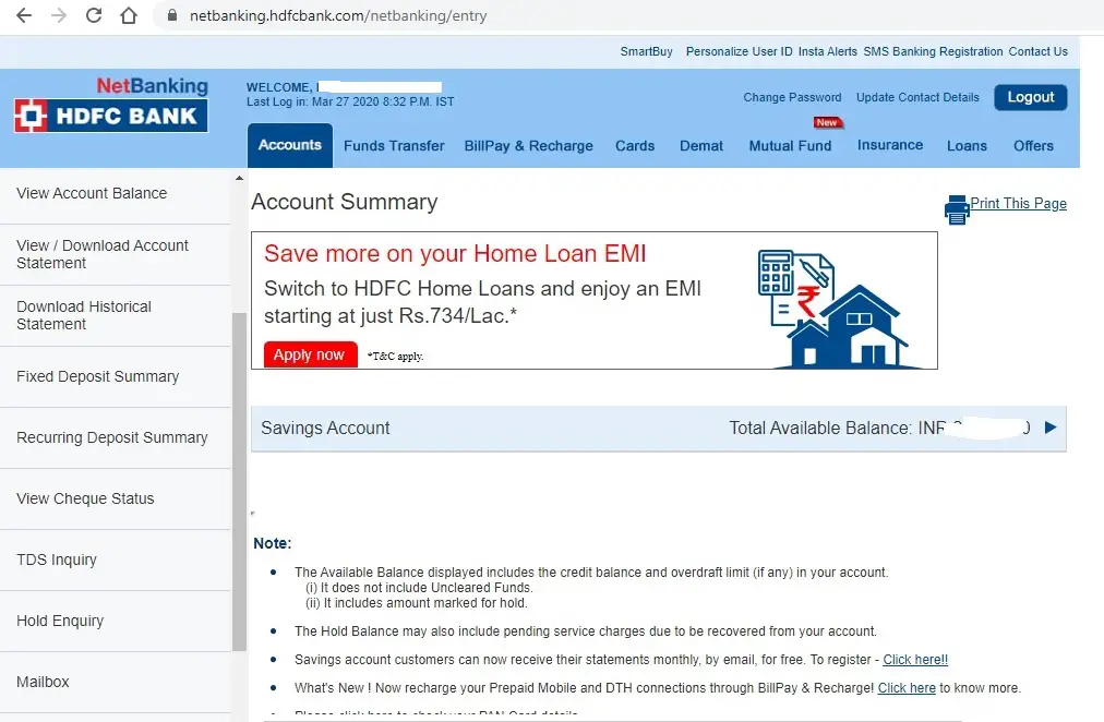 How to View HDFC Cheque Status Online?