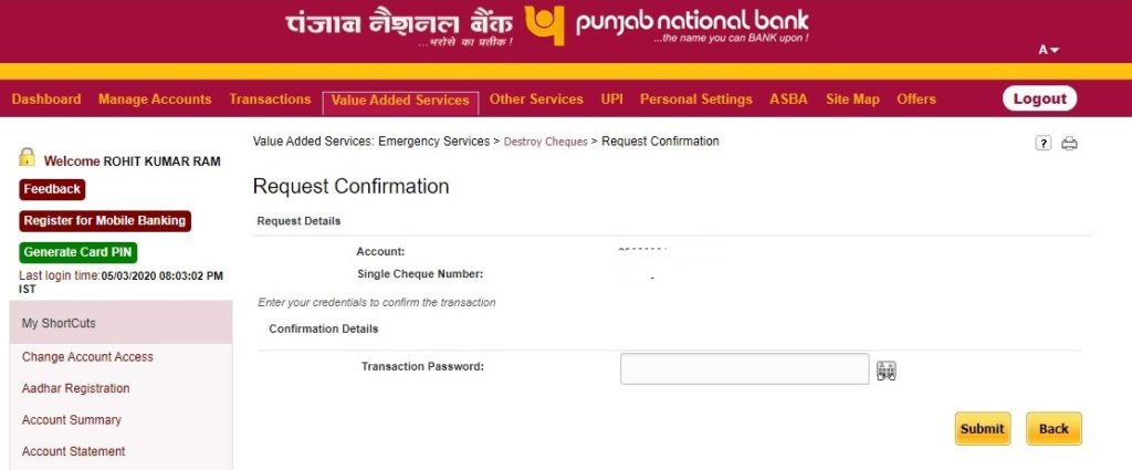 How to Cancel PNB Cheques Online?