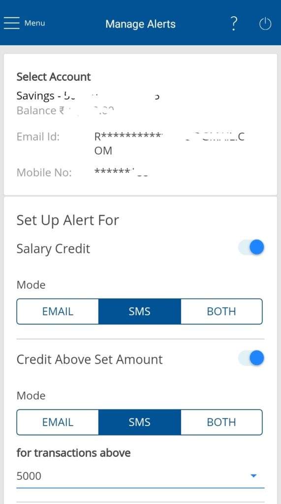 Activate Alerts in HDFC Bank