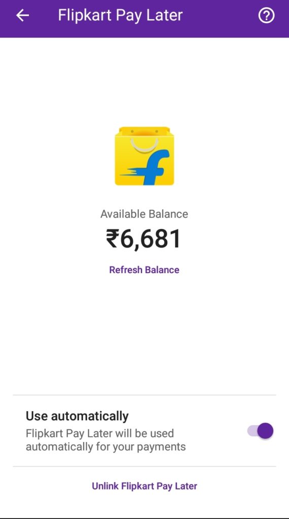You can see available balance limit in your Flipkart Pay Later