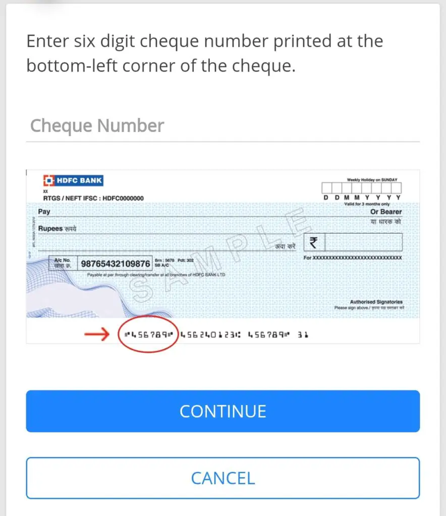 Get Cheque Info