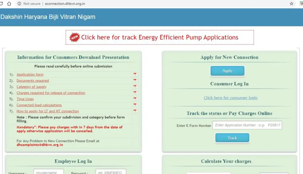 Apply for New Electricity Connection in DHBVN
