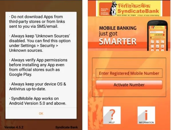 How to Register/Activate Mobile Banking in Syndicate Bank ...
