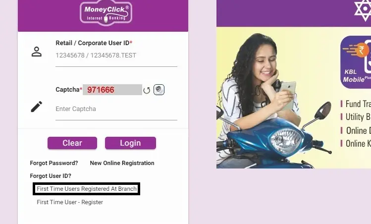 Register for Internet Banking in Karnataka Bank