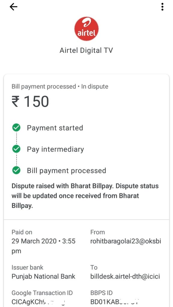 Money Debited More Than Once in Google Pay