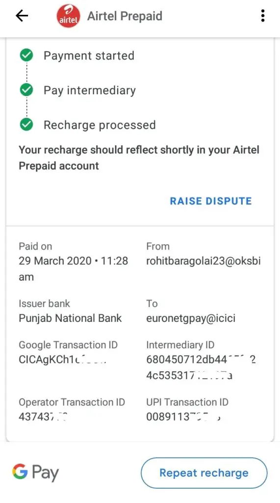 Find Transaction ID, UPI Transaction ID in Google Pay App