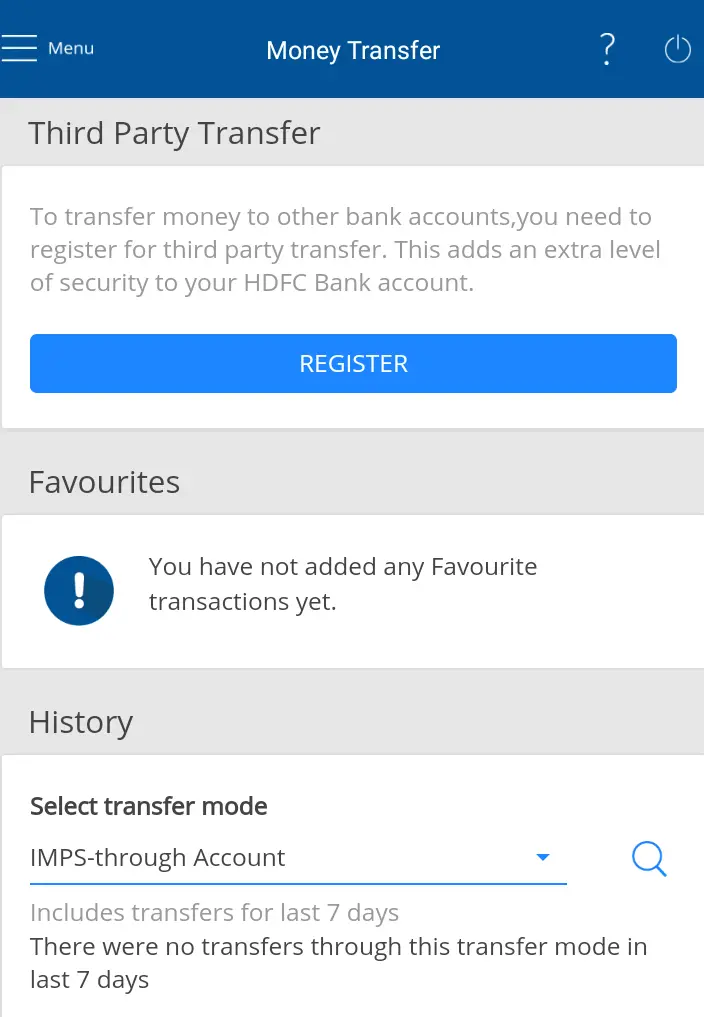 HDFC Money Transfer