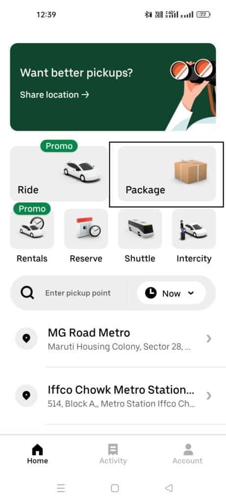 How to Receive a Package in Uber?