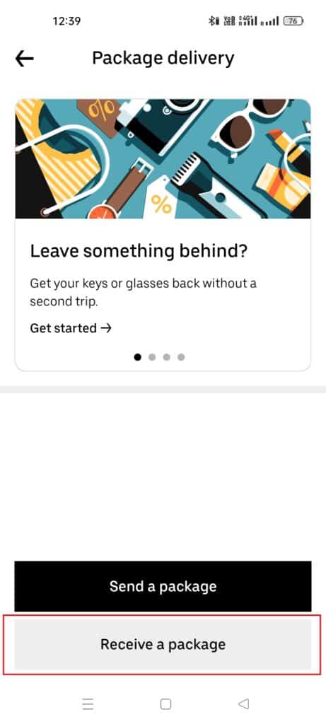 Uber Receive Package