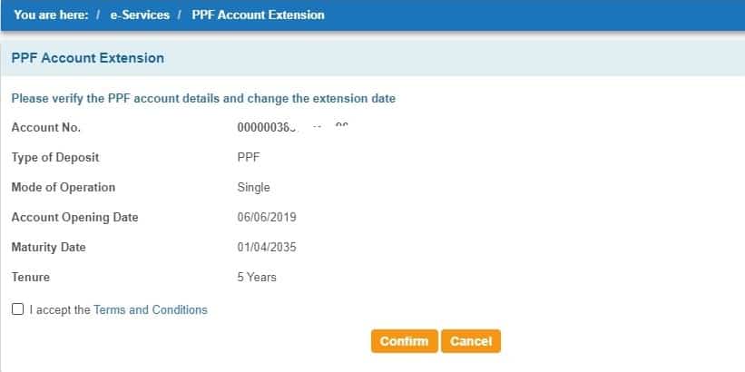 SBI PPF Tenure Increase