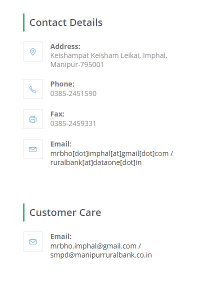 Contact Numbers of Manipur Rural Bank