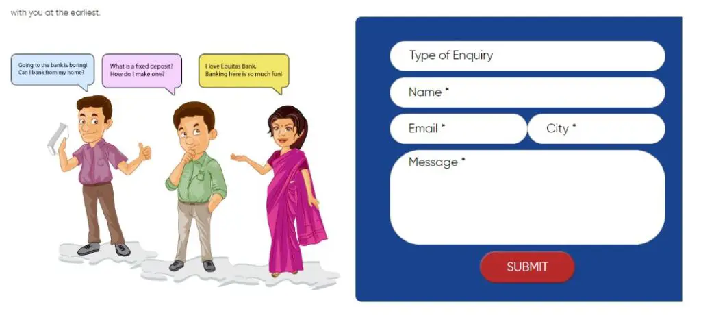Equitas Small Finance Bank Enquiry Form