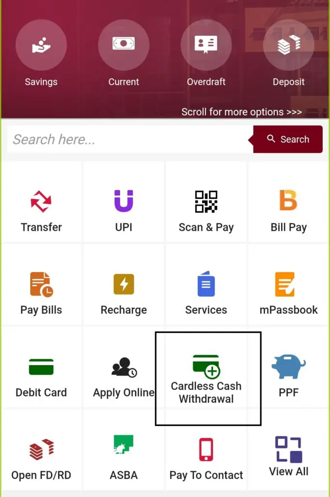 PNB Cardless Withdraw