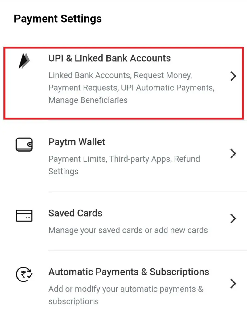 How to Remove Linked Bank Account from Paytm
