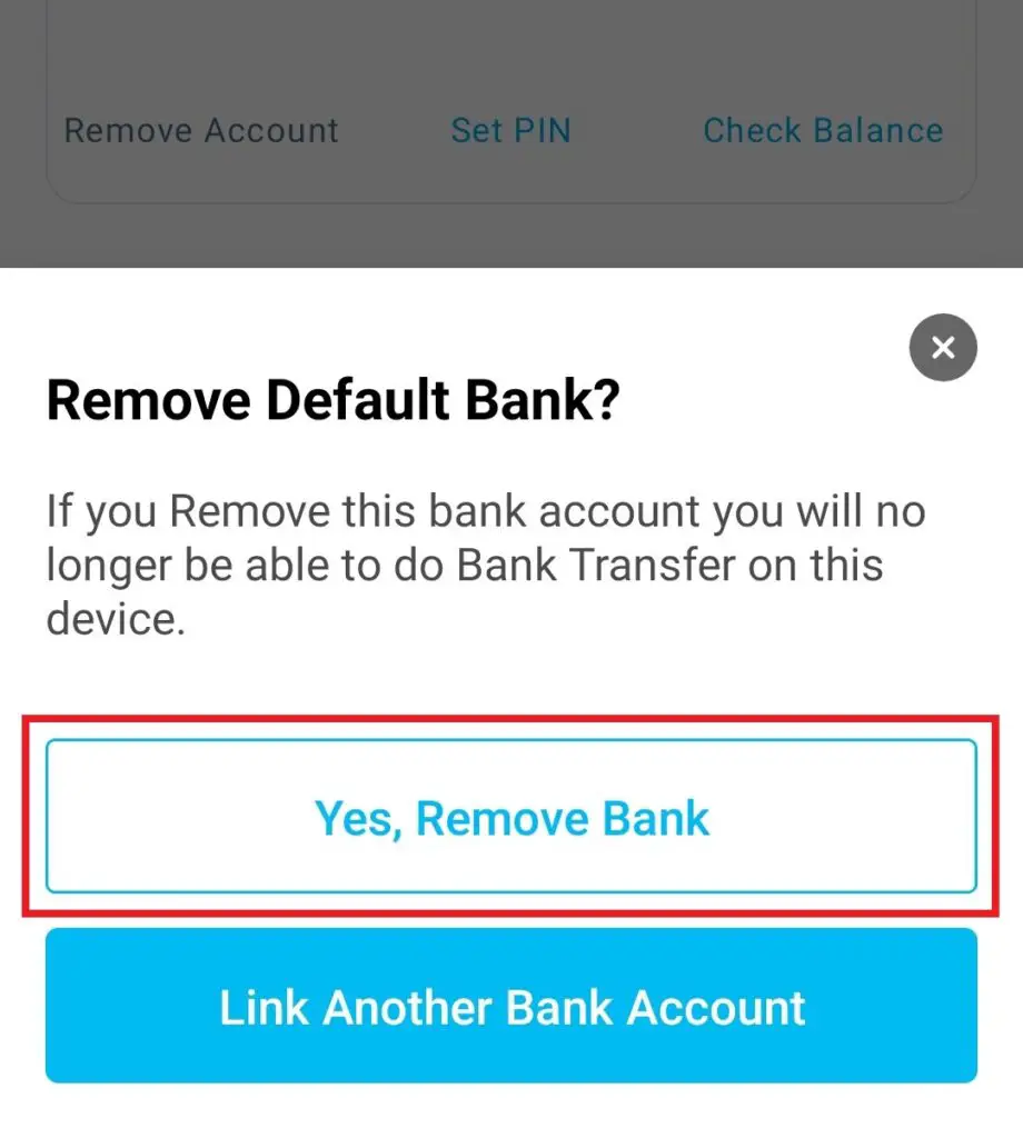Delete Paytm Linked Bank Account