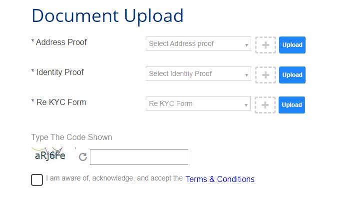 HDFC KYC Documents Upload