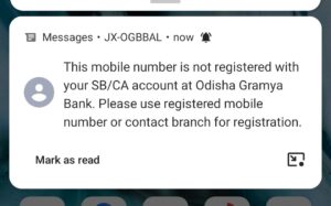 If number is not registered