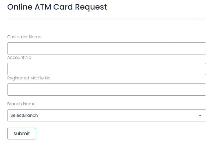 APGB Online ATM Card Request