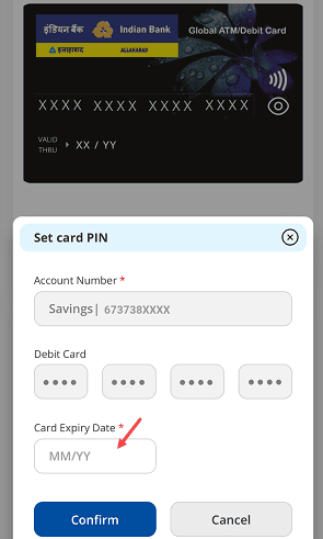 IndSMART Mobile Reset ATM PIN