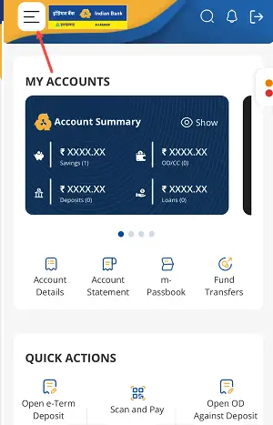 Indian Bank ATM PIN Set